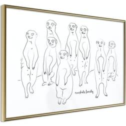 Arkiio Affisch Meerkats Family [Poster] 60x40 Poster